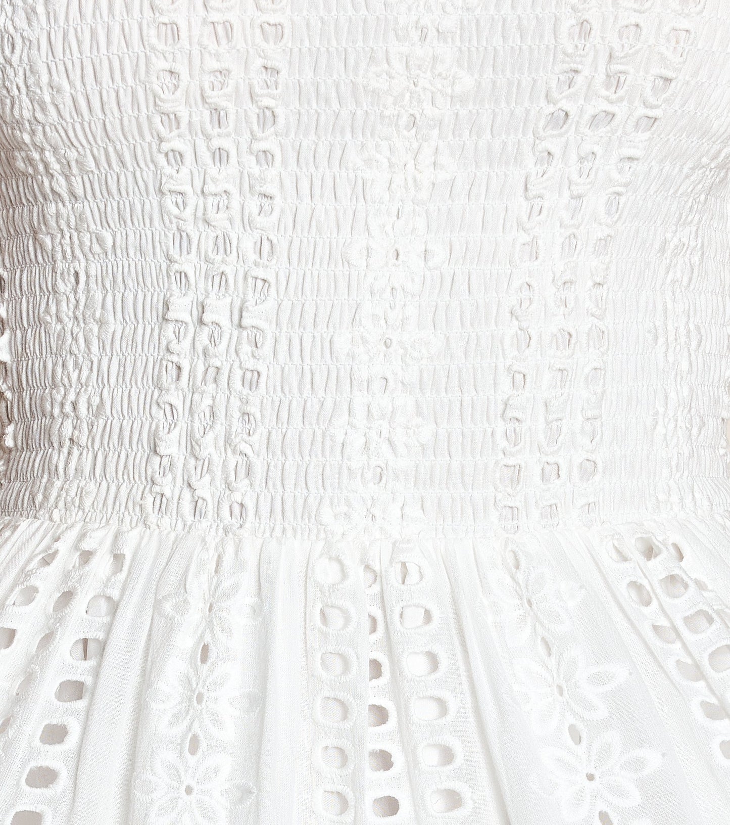 Lovely Day Eyelet A-Line Midi Dress