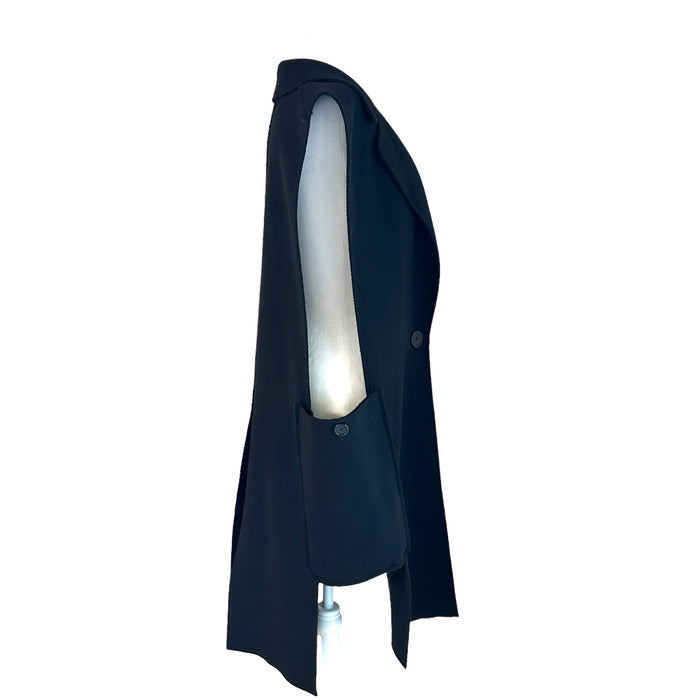 Black Long Vest - OS