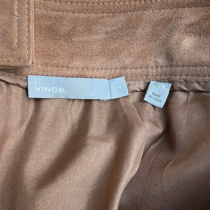 Camel Suede Skirt - S