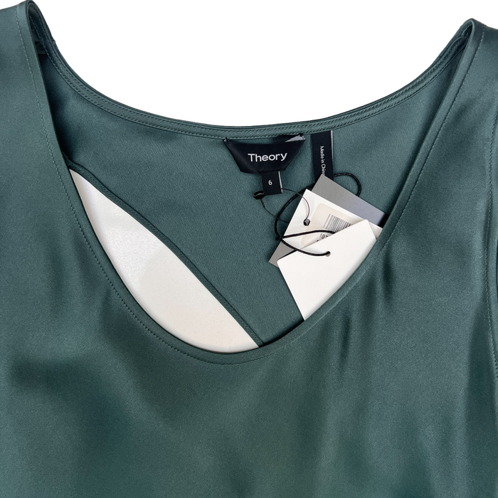 Green Long Silk Dress - US6