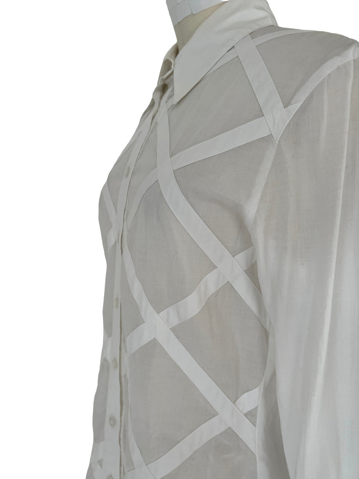 White Button Down Shirt - 2