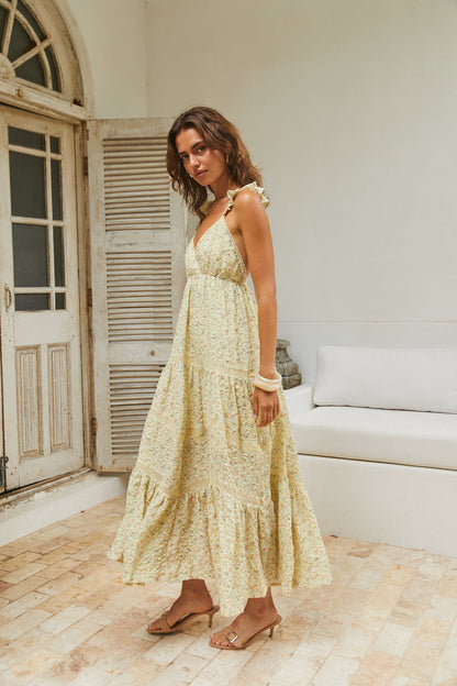 Willow Bloom Maxi Dress Yellow