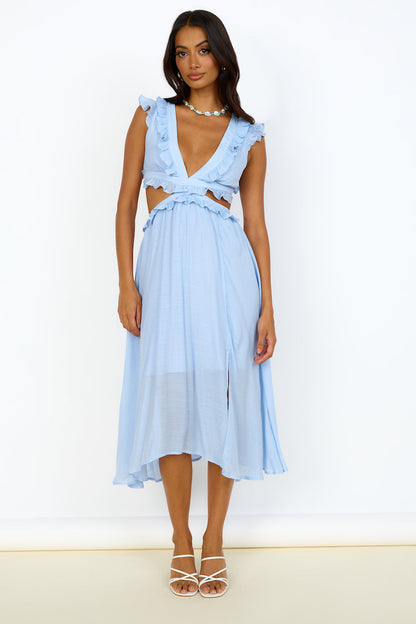 Angel Numbers Maxi Dress Blue