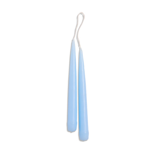 9" Taper Candle Set in Ice Blue