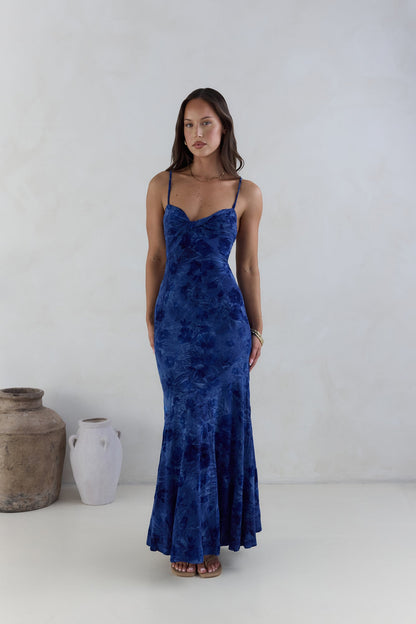 Wander In Style Maxi Dress Blue
