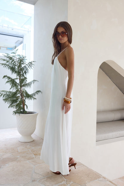 Warmth Of Love Maxi Dress White