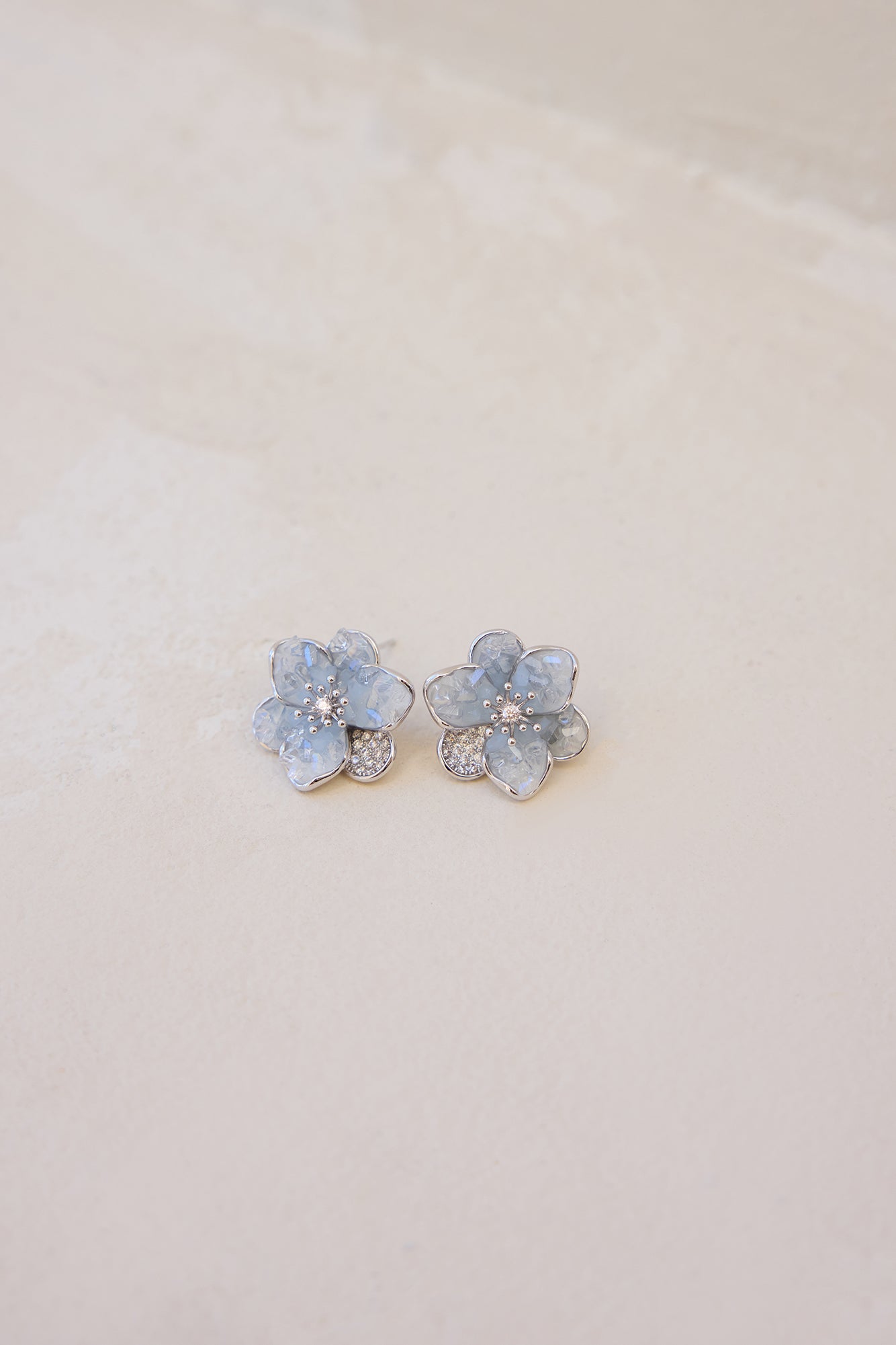 Hibiscus Earrings 925 Silver