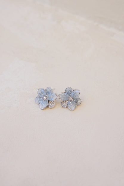 Hibiscus Earrings 925 Silver