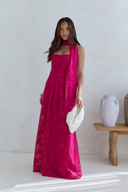 Flirt With Fire Maxi Dress Pink