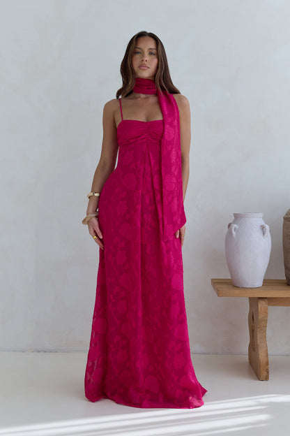 Flirt With Fire Maxi Dress Pink