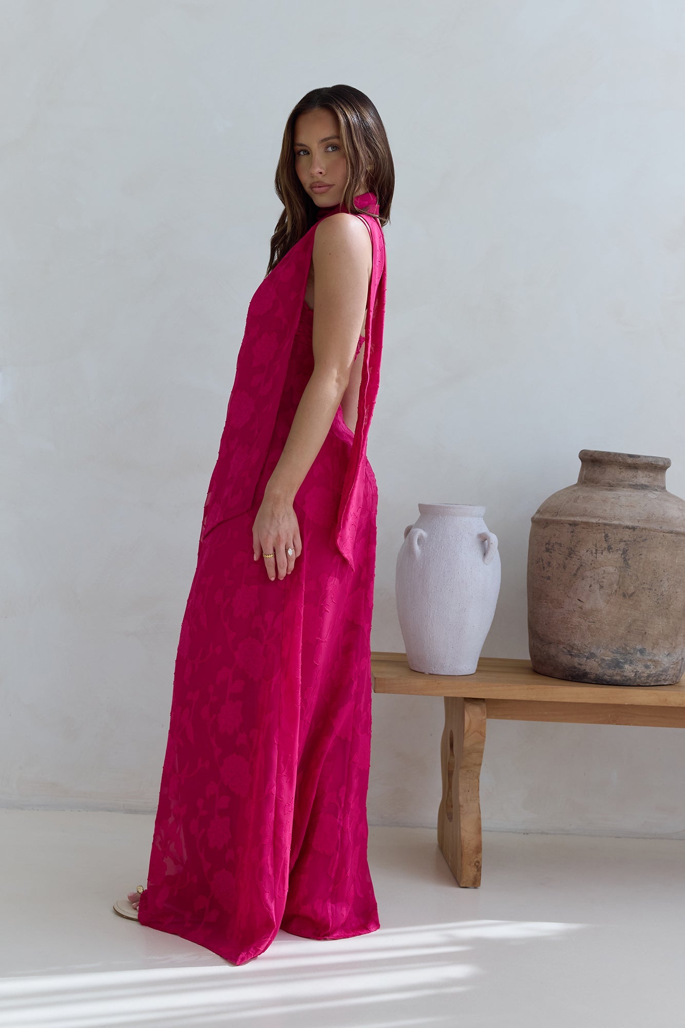 Flirt With Fire Maxi Dress Pink