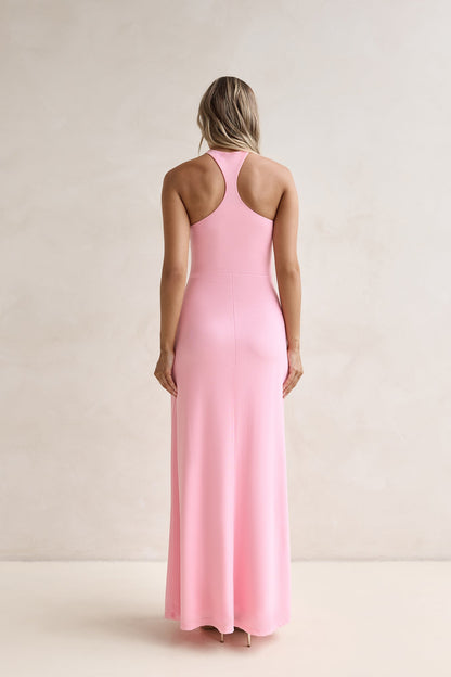 Lost In Dreams Mesh Maxi Dress Pink