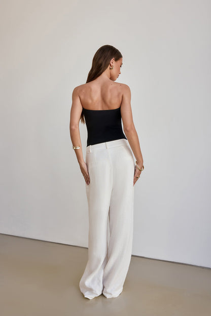 BASE Longline Strapless Bandeau Top Black