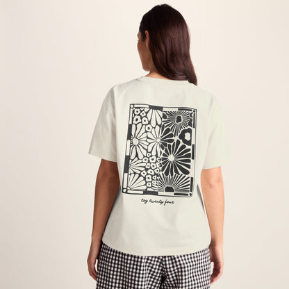 Margot Womens Supersoft Premium Relaxed Fit T-Shirt - Vanilla