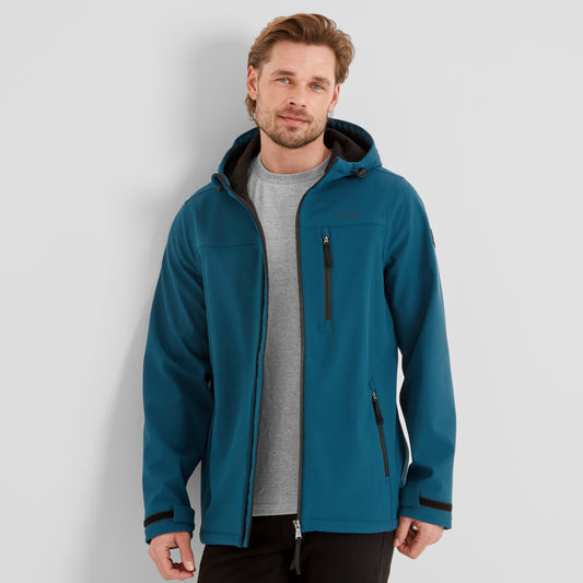 Retner Mens Waterproof Softshell Hooded Jacket - Marine Blue