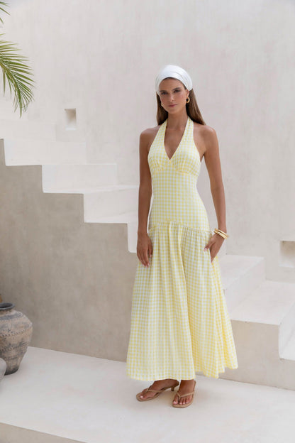 Calling Your Name Maxi Dress Yellow