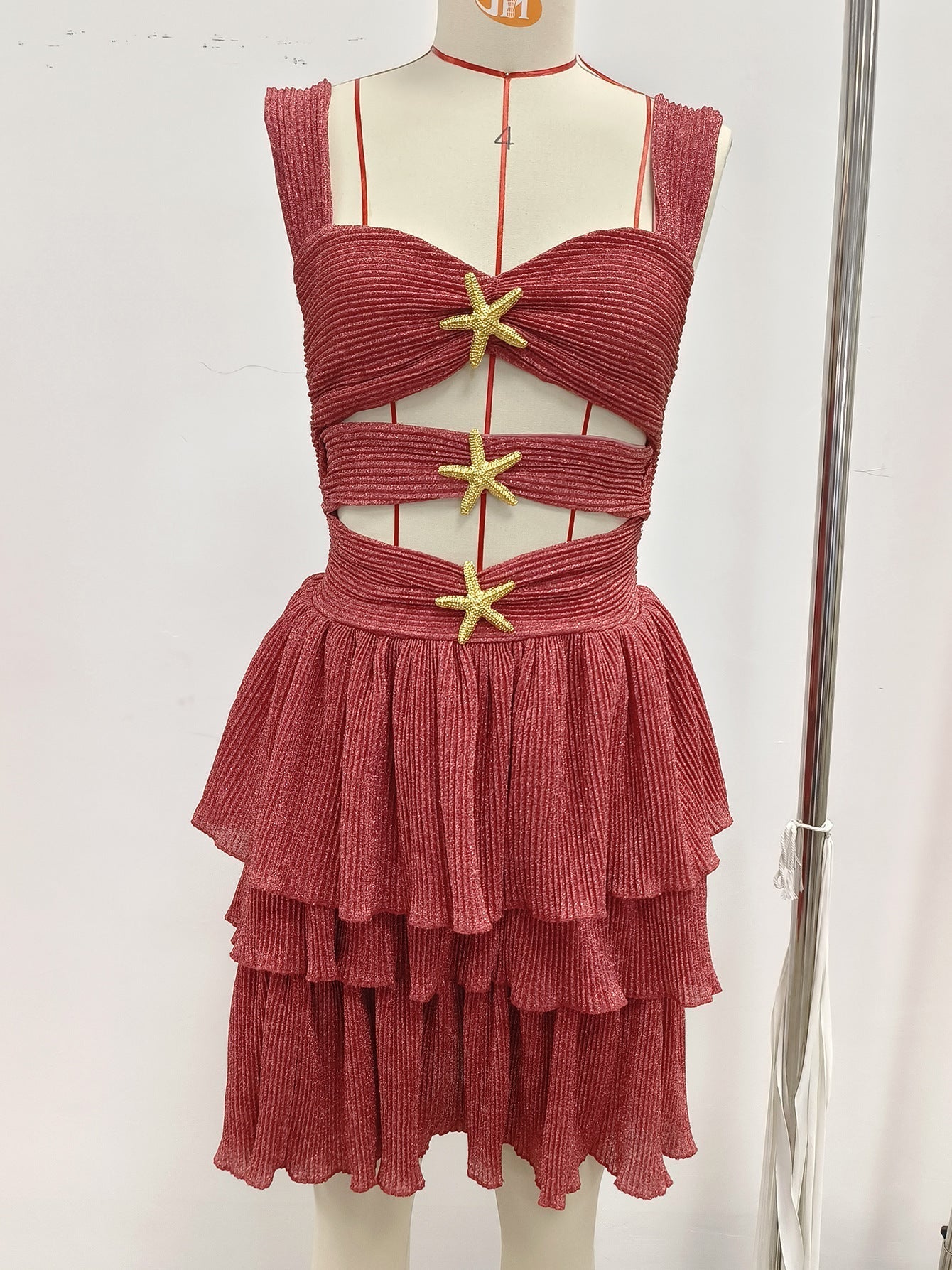 A Shaped Tiered Dress One Piece Beach One Piece