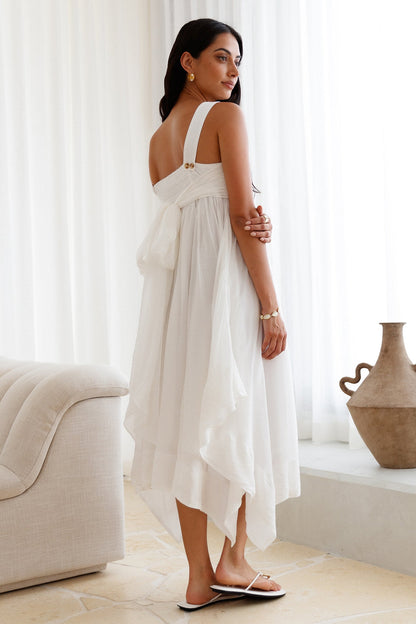 Restful Escape Midi Dress White