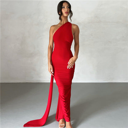 Backless Halter Sheath Slim Fit Evening Dress Dress for