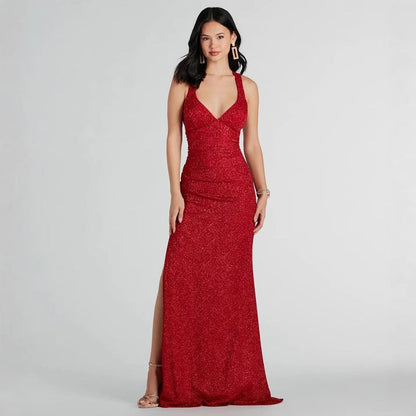 Backless Lace up Dress All Matching Maxi Dress