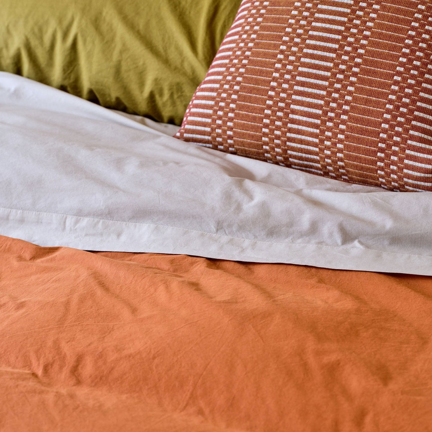 Percale Cotton Pillowcase in Distant Blue (Set of 2)