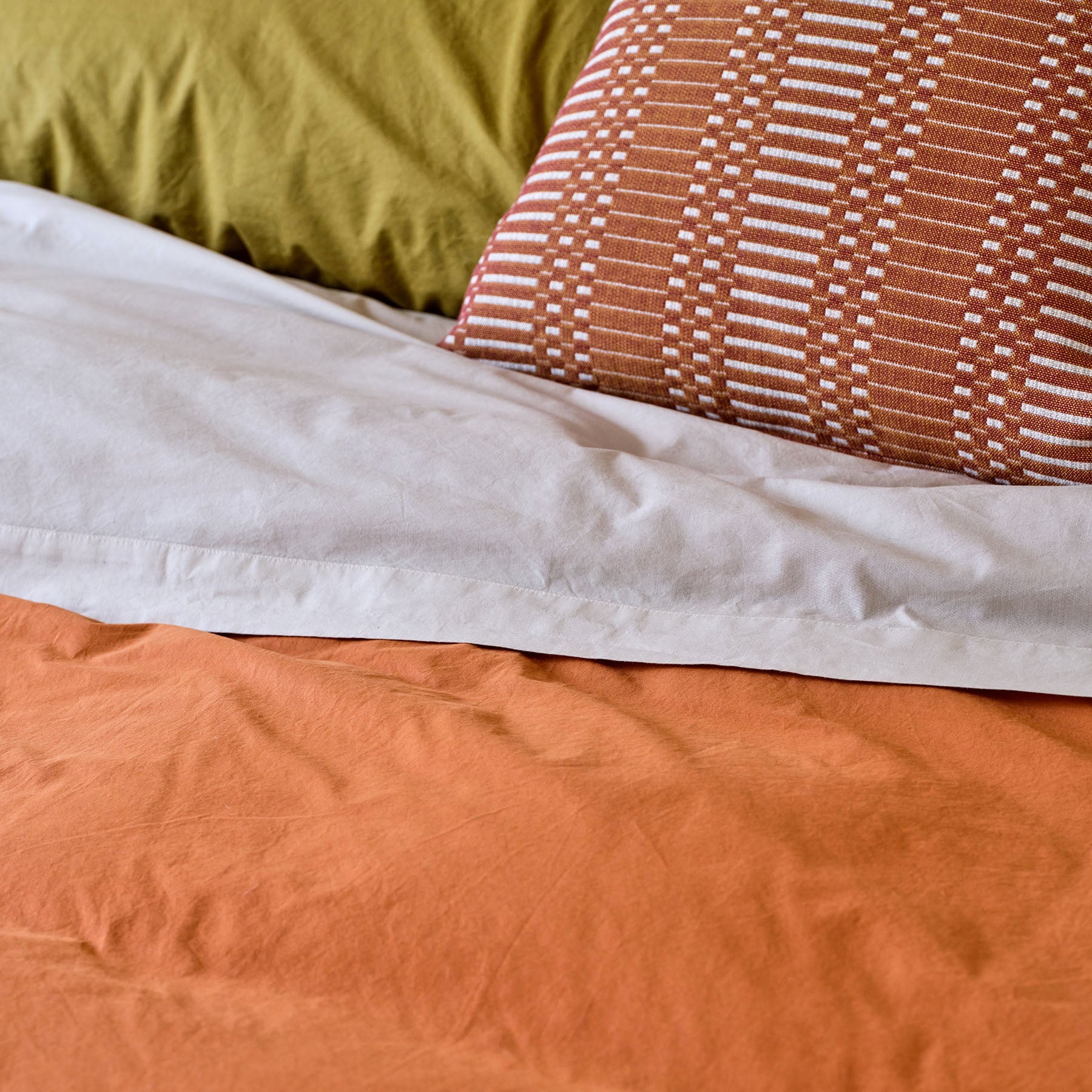 Percale Cotton Pillowcase in Distant Blue (Set of 2)