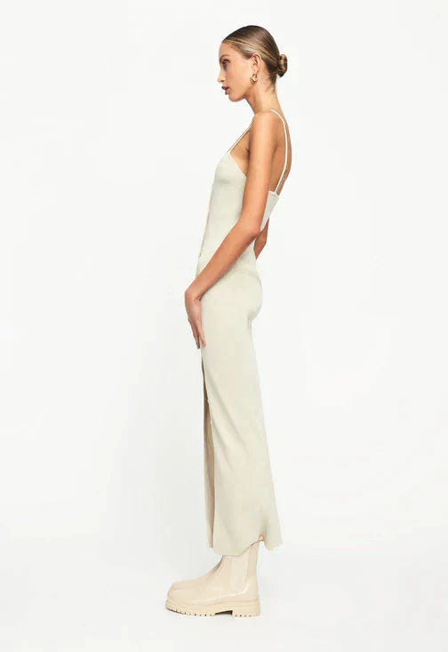 "Charlotte" long ribbed knit dress