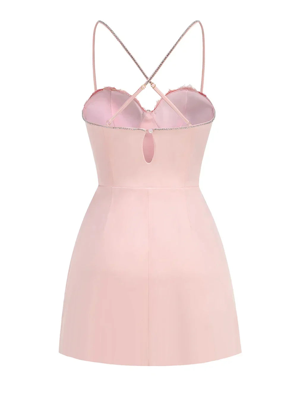 3D Flower  Spaghetti Strap Party  Mini Dress