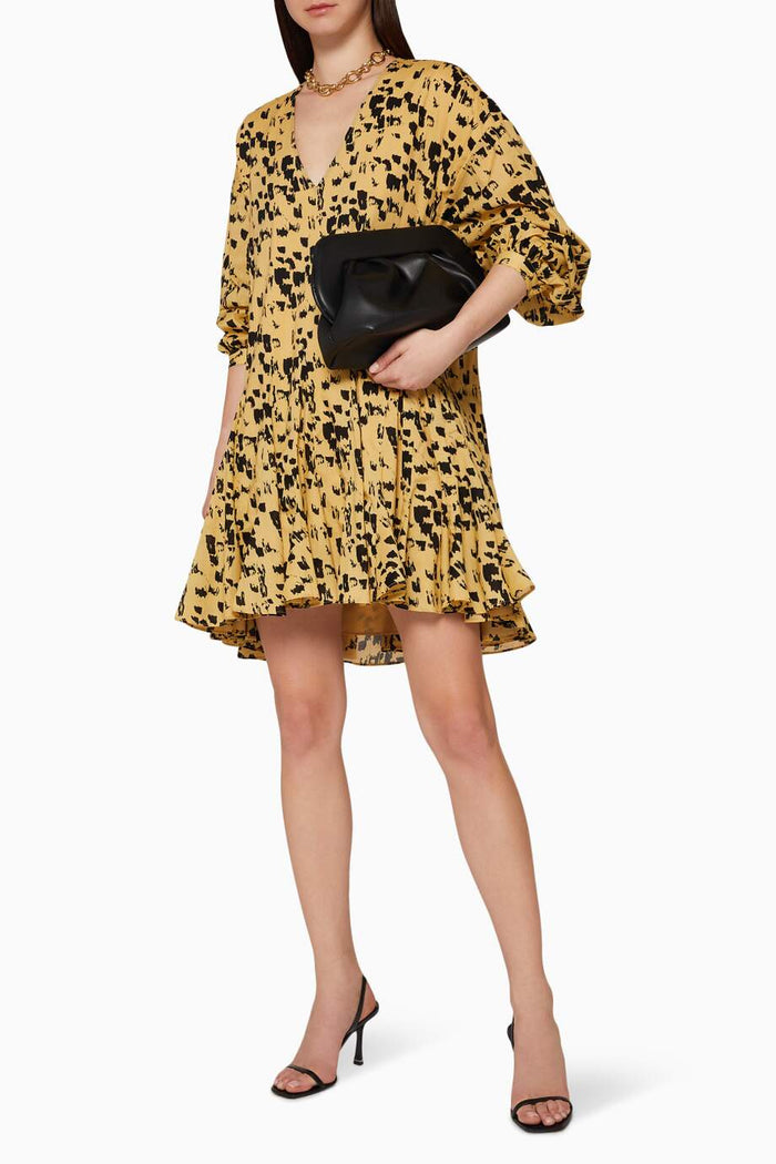 Beige & Black Dress - S