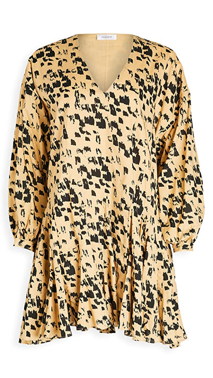 Beige & Black Dress - S