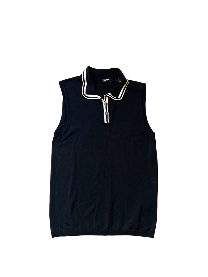 Black and Cream Tank Top - M