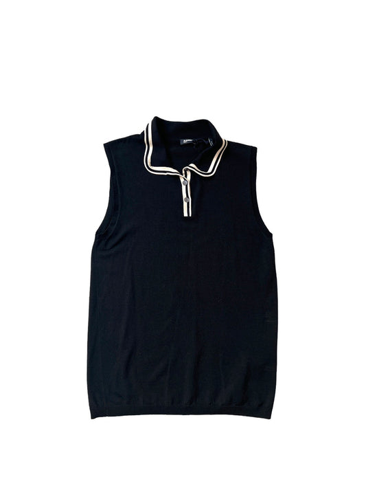 Black and Cream Tank Top - M