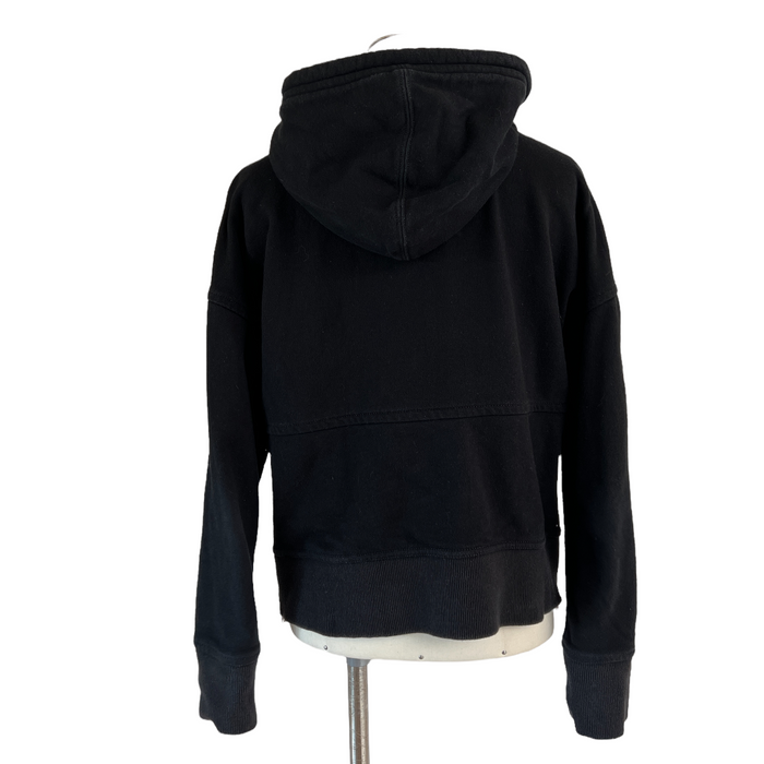 Black Cotton Hoodie - 1