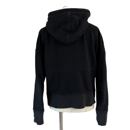 Black Cotton Hoodie - 1