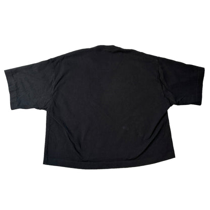 Black Cotton Oversized T-Shirt - L