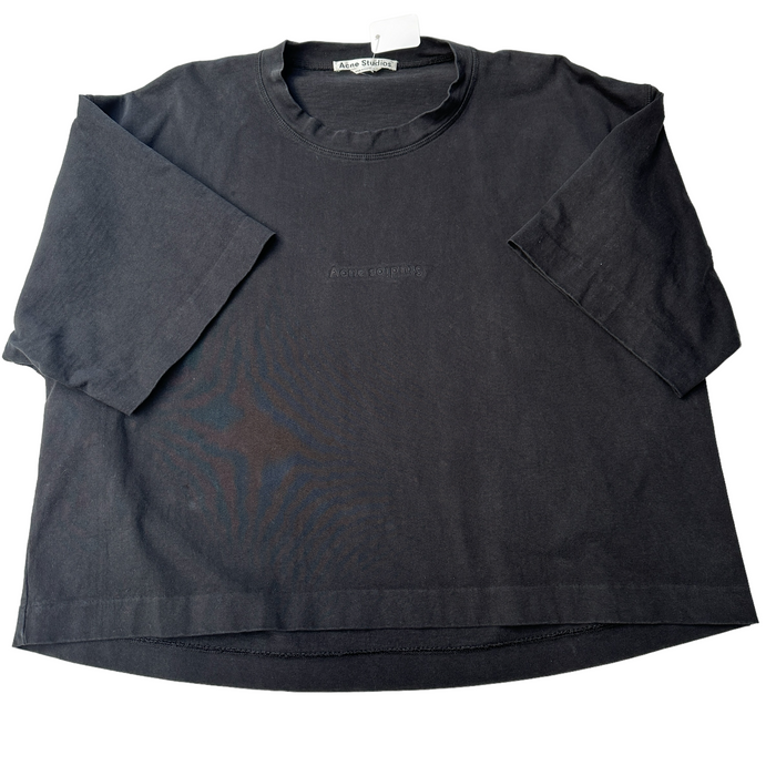 Black Cotton Oversized T-Shirt - L