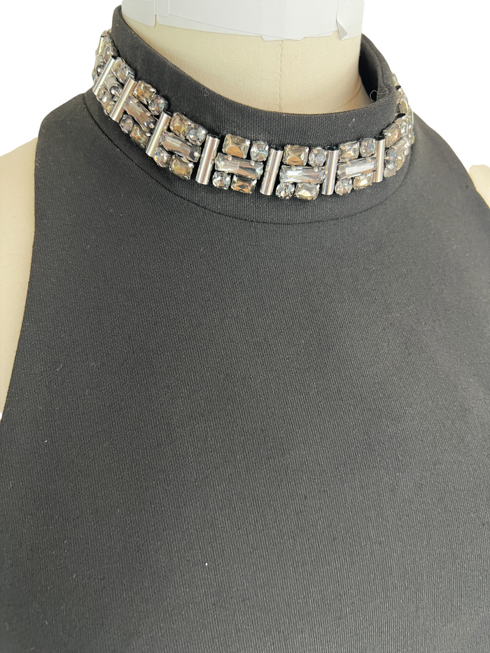 Black Dress with Crystals - 4