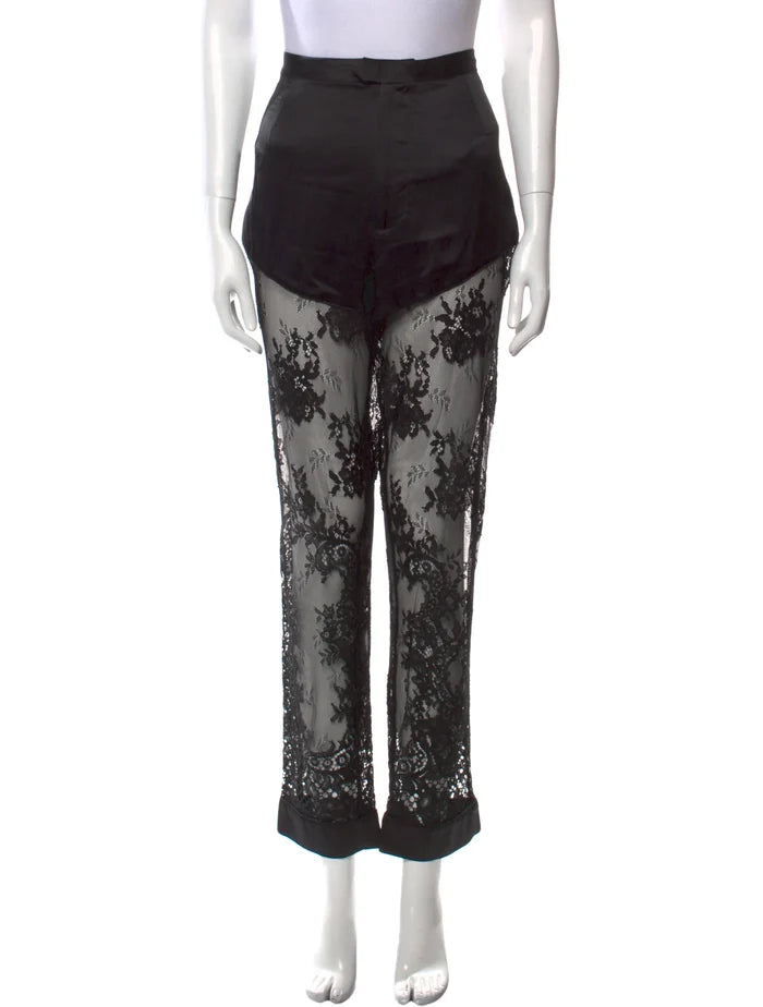 Black Lace Pants - 4