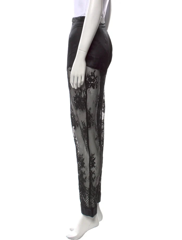 Black Lace Pants - 4