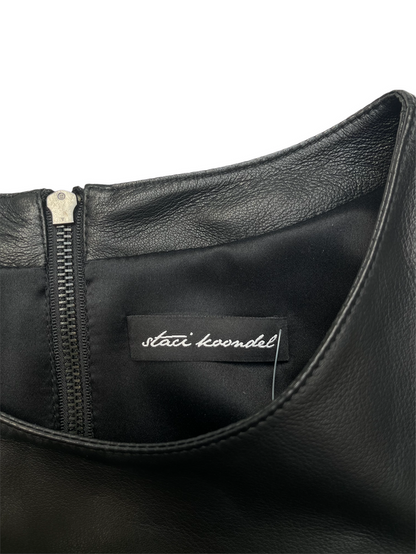Black Leather Top - S