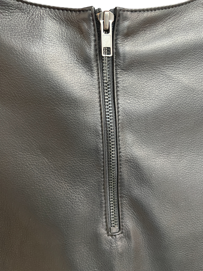 Black Leather Top - S
