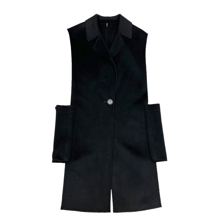 Black Long Vest - OS