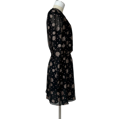 Black & Metallic Dress - M