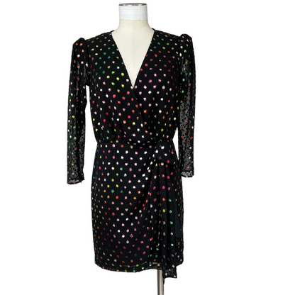 Black & Metallic Dress - S