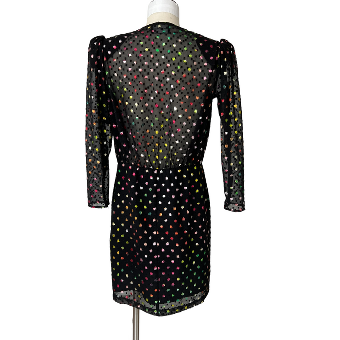 Black & Metallic Dress - S