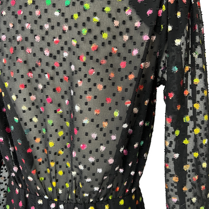 Black & Metallic Dress - S