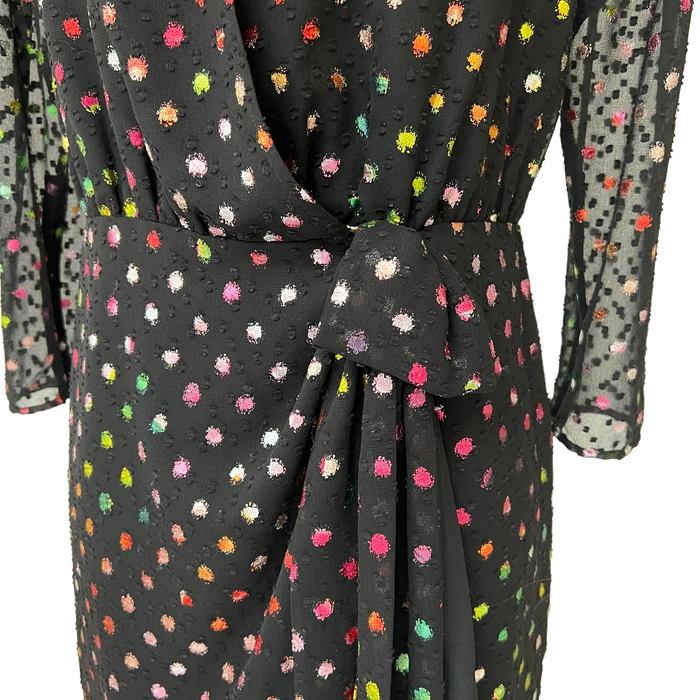 Black & Metallic Dress - S