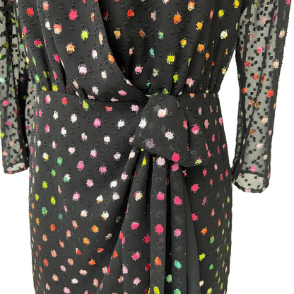 Black & Metallic Dress - S