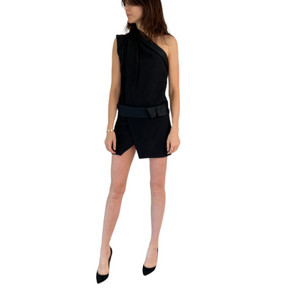 Black One Shoulder Dress - XS