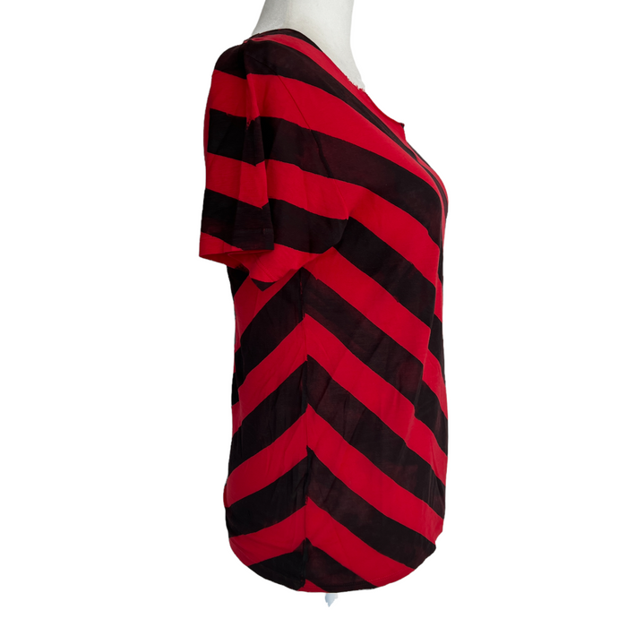 Black & Red Cotton Tshirt - XS